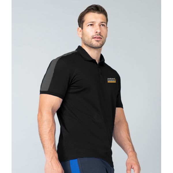 Unisex Contrast Panel Piqué Polo Shirt Thumbnail